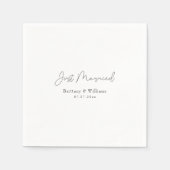 Serviette En Papier Élégant Mariage "Just Married" - Personnalisé (Devant)
