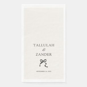 Serviette En Papier Élégant Mariage minimal à mâchoires