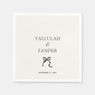 Serviette En Papier Élégant Mariage minimal à mâchoires