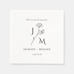 Serviette En Papier Élégant Mariage moderne Cocktail Papier Napktail