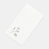 Serviette En Papier Élégant Mariage Monogramme moderne (Coin)