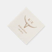Serviette En Papier Élégant Mariage Occidental Serviettes personnalisé (Coin)
