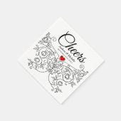 Serviette En Papier Elégant Mariage Ornate M. et Mme Personnalisé (Coin)