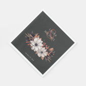 Serviette En Papier Élégant mariage papier floral Napkin (Coin)