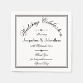 Serviette En Papier Élégant mariage personnalisé Merci papier Mariage (Devant)