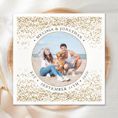 Serviette En Papier Elégant mariage personnalisé Parties scintillant d