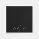 Serviette En Papier Élégant Mariage Premium pour les noms personnalisé (Devant)