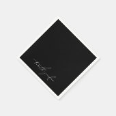 Serviette En Papier Élégant Mariage Premium pour les noms personnalisé (Coin)