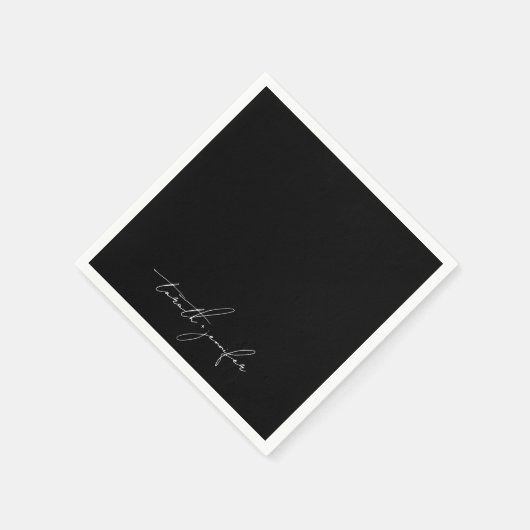 Serviette En Papier Élégant Mariage Premium pour les noms personnalisé (Coin)