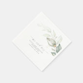 Serviette En Papier Élégant Mariage Printemps Vert M. Et Mme. (Coin)