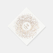 Serviette En Papier Élégant Mariage romantique Gold & Silver Confetti (Coin)