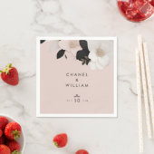 Serviette En Papier Élégant mariage rose doux (En situation)