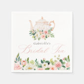 Serviette En Papier Élégant Mariage Rose Thé Réception de Mariage (Devant)