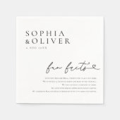 Serviette En Papier Élégant Mariage rustique faits amusants (Devant)
