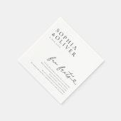 Serviette En Papier Élégant Mariage rustique faits amusants (Coin)