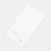 Serviette En Papier Élégant Mariage Swash (Coin)