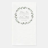 Serviette En Papier Élégant Mariage traditionnel de serrure d'olive (Devant)