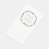 Serviette En Papier Élégant Mariage traditionnel de serrure d'olive (Coin)