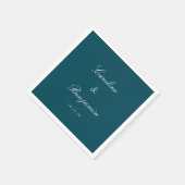 Serviette En Papier Élégant mariage Turquoise classique serviettes per (Coin)