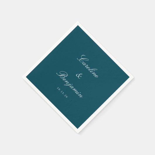 Serviette En Papier Élégant mariage Turquoise classique serviettes per (Coin)