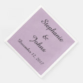 Serviette En Papier Élégant Mariage violet pâle Simple mignon tendance (Coin)