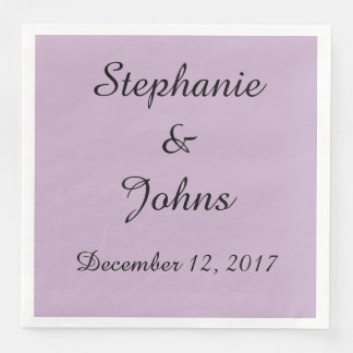 Serviette En Papier Élégant Mariage violet pâle Simple mignon tendance