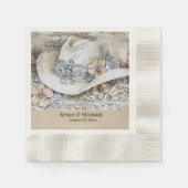 Serviette En Papier Élégant Mariage Western Boho (Devant)