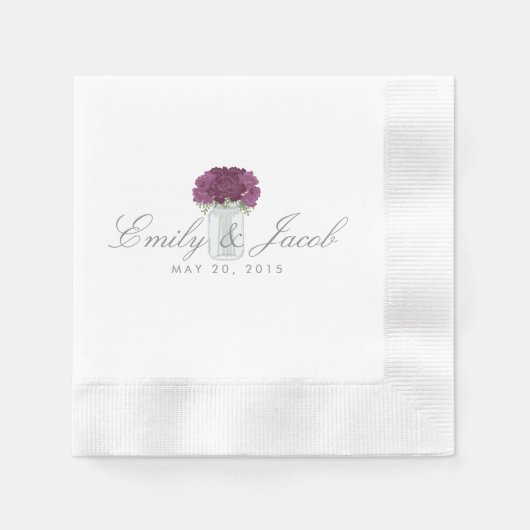 Serviette En Papier Elegant Mason Jar (Devant)
