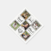 Serviette En Papier Elégant mémorial funéraire Personnaliser photo Col (Coin)