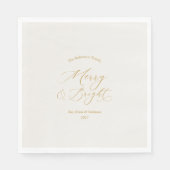 Serviette En Papier Elegant “Merry & Bright” Christmas (Devant)