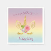 Serviette En Papier Élégant mignon premier anniversaire parties scinti (Devant)