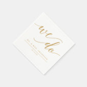 Serviette En Papier Elégant minimal Mariage Cocktail Napkin (Coin)