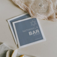 Élégant minimaliste Bleu Bar Mitzvah