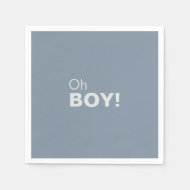 Serviette En Papier Élégant minimaliste Formal Bleu Oh Baby shower gar