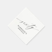 Serviette En Papier Élégant minimaliste moderne 60e anniversaire (Coin)