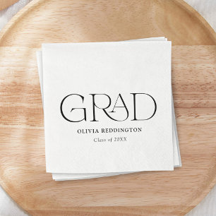 Serviette En Papier Élégant Minimaliste Moderne Type Remise de Diplôme