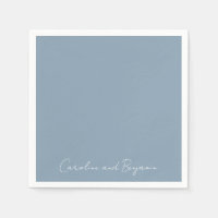 Elégant minimaliste personnalisé Mariage Dusty Blu