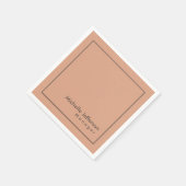 Serviette En Papier Élégant minimaliste professionnel (Coin)