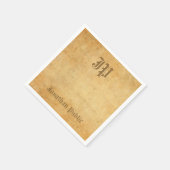 Serviette En Papier Élégant Modèle de monogramme de calligraphie Vinta (Coin)