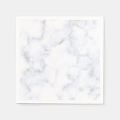 Serviette En Papier Elegant Modern White Marble (Devant)