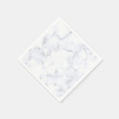 Serviette En Papier Elegant Modern White Marble (Coin)