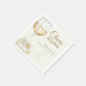 Serviette En Papier Elégant moderne Cheers Vin blanc 50e anniversaire (Coin)