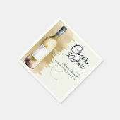 Serviette En Papier Elégant moderne Cheers Vin blanc 50e anniversaire (Coin)