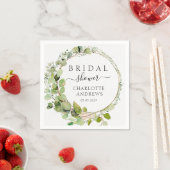 Serviette En Papier Élégant, moderne, eucalyptus (En situation)