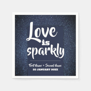 Serviette En Papier Elegant moderne Mariage chic Parties scintillant F
