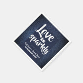 Serviette En Papier Elegant moderne Mariage chic Parties scintillant F (Coin)