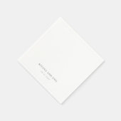 Serviette En Papier Élégant moderne minima Couples Noms Mariage (Coin)