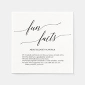 Serviette En Papier Élégant Moderne Minimal Simple Fun Fact Mariage (Devant)
