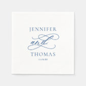 Serviette En Papier Élégant Moderne Minimal Simple Fun Fact Mariage (Devant)