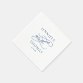 Serviette En Papier Élégant Moderne Minimal Simple Fun Fact Mariage (Coin)